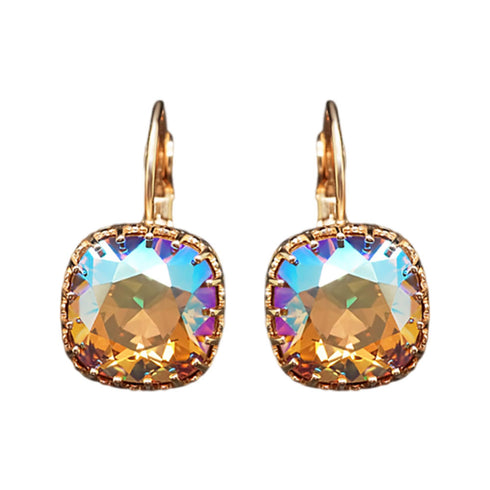 Auskarai "Vintāžš V (Šviesus Kolorado Topazas Švytėjimas)" su Swarovski™ kristalais